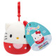 Squishmallows HELLO KITTY W20 Piespraužama plīša rotaļlieta, 8 cm