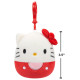 Squishmallows HELLO KITTY W20 Piespraužama plīša rotaļlieta, 8 cm