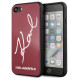 Karl Lagerfeld KLHCI8DLKSRE iPhone 7/8 SE 2020 / SE 2022 czerwony/red hard case Signature Glitter