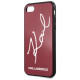 Karl Lagerfeld KLHCI8DLKSRE iPhone 7/8 SE 2020 / SE 2022 czerwony/red hard case Signature Glitter