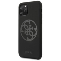 Guess GUHCN58LS4GBK iPhone 11 Pro black/czarny hard case Silicone 4G Tone On Tone