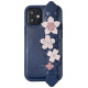 Kingxbar Sweet Series case decorated with original Swarovski crystals iPhone 12 Pro / iPhone 12 blue