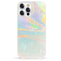 Kingxbar Shell Series luxury elegant phone case for iPhone 13 Pro pearl-blue