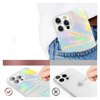 Kingxbar Shell Series luxury elegant phone case for iPhone 13 Pro pearl-blue