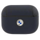 BMW BMAPSSLNA AirPods Pro cover granatowy/navy Geniune Leather Silver Logo