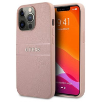 Guess GUHCP13XPSASBPI iPhone 13 Pro Max 6.7" pink/pink hardcase Saffiano Stripe