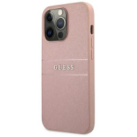 Guess GUHCP13XPSASBPI iPhone 13 Pro Max 6.7" pink/pink hardcase Saffiano Stripe