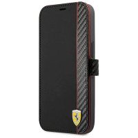 Ferrari FESAXFLBKP13SBK iPhone 13 mini 5.4" black/black book On Track Carbon Stripe