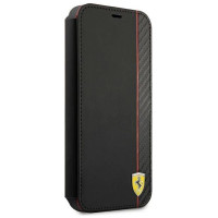 Ferrari FESAXFLBKP13SBK iPhone 13 mini 5.4" black/black book On Track Carbon Stripe