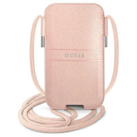 Guess Saffiano Strap 6.1'' Bag - Pink