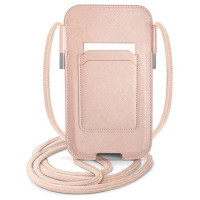 Guess Saffiano Strap 6.1'' Bag - Pink