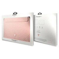 Guess Saffiano Triangle Logo case for a 16" laptop - pink