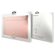 Guess Saffiano Triangle Logo case for a 16" laptop - pink