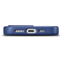 Icarer Case Leather Cover Genuine Leather Case for iPhone 14 Pro Max blue (WMI14220708-BU) (MagSafe compatible)