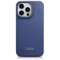 Icarer CE Premium Leather Folio Case iPhone 14 Pro Max Magnetic Flip Leather Folio Case MagSafe Blue (WMI14220716-BU)
