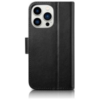 Icarer Wallet Case 2in1 Cover iPhone 14 Pro Leather Flip Cover Anti-RFID black (WMI14220726-BK)