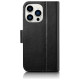 Icarer Wallet Case 2in1 Cover iPhone 14 Pro Leather Flip Cover Anti-RFID black (WMI14220726-BK)