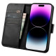 Icarer Wallet Case 2in1 Cover iPhone 14 Pro Leather Flip Cover Anti-RFID black (WMI14220726-BK)