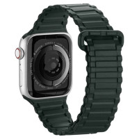 Dux Ducis Strap (Armor Version) Apple Watch SE strap, 9, 8, 7, 6, 5, 4, 3, 2, 1 (41, 40, 38 mm) silicone magnetic strap bracelet green