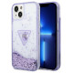 Guess Liquid Glitter Palm Collection case for iPhone 14 Plus 6.7" - purple