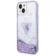 Guess Liquid Glitter Palm Collection case for iPhone 14 Plus 6.7" - purple