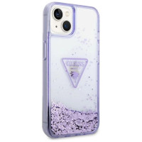 Guess Liquid Glitter Palm Collection case for iPhone 14 Plus 6.7" - purple
