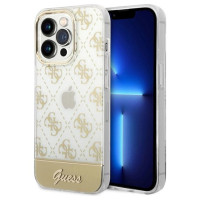 Guess GUHCP14XHG4MHG iPhone 14 Pro Max 6.7 "gold / gold hardcase 4G Pattern Script