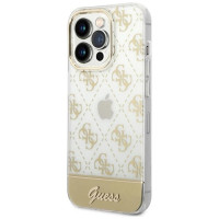 Guess GUHCP14XHG4MHG iPhone 14 Pro Max 6.7 "gold / gold hardcase 4G Pattern Script