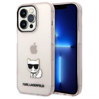 Karl Lagerfeld KLHCP14LCTTRI iPhone 14 Pro 6.1 "hardcase pink / pink Transparent Choupette Body