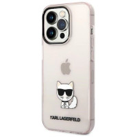 Karl Lagerfeld KLHCP14LCTTRI iPhone 14 Pro 6.1 "hardcase pink / pink Transparent Choupette Body