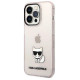 Karl Lagerfeld KLHCP14LCTTRI iPhone 14 Pro 6.1 "hardcase pink / pink Transparent Choupette Body