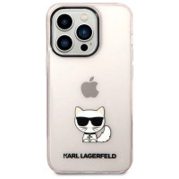 Karl Lagerfeld KLHCP14LCTTRI iPhone 14 Pro 6.1 "hardcase pink / pink Transparent Choupette Body