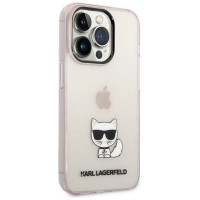 Karl Lagerfeld KLHCP14LCTTRI iPhone 14 Pro 6.1 "hardcase pink / pink Transparent Choupette Body