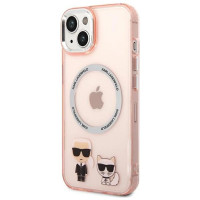 Karl Lagerfeld KLHMP14MHKCP iPhone 14 Plus 6.7 "hardcase pink / pink Karl & Choupette Aluminum Magsafe