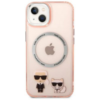 Karl Lagerfeld KLHMP14MHKCP iPhone 14 Plus 6.7 "hardcase pink / pink Karl & Choupette Aluminum Magsafe
