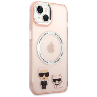 Karl Lagerfeld KLHMP14MHKCP iPhone 14 Plus 6.7 "hardcase pink / pink Karl & Choupette Aluminum Magsafe