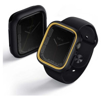 Uniq Moduo case for Apple Watch 4/5/6/7/8/9/SE/SE2 44/45mm - black and mustard