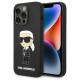 Karl Lagerfeld KLHMP14XSNIKBCK iPhone 14 Pro Max 6.7" hardcase black/black Silicone Ikonik Magsafe