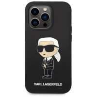 Karl Lagerfeld KLHMP14XSNIKBCK iPhone 14 Pro Max 6.7" hardcase black/black Silicone Ikonik Magsafe