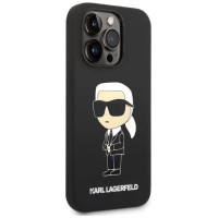 Karl Lagerfeld KLHMP14XSNIKBCK iPhone 14 Pro Max 6.7" hardcase black/black Silicone Ikonik Magsafe