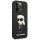 Karl Lagerfeld KLHMP14XSNIKBCK iPhone 14 Pro Max 6.7" hardcase black/black Silicone Ikonik Magsafe