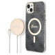 Guess Set Guess GUBPP14MH4EACSK Case+ Charger iPhone 14 Plus 6.7" black/black hard case 4G Print MagSafe