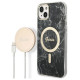 Guess Set Guess GUBPP14MHMEACSK Case+ Charger iPhone 14 Plus 6.7" black/black hard case Marble MagSafe