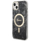 Guess Set Guess GUBPP14MHMEACSK Case+ Charger iPhone 14 Plus 6.7" black/black hard case Marble MagSafe