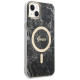 Guess Set Guess GUBPP14MHMEACSK Case+ Charger iPhone 14 Plus 6.7" black/black hard case Marble MagSafe