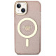 Guess GUHMP14MHCMCGP iPhone 14 Plus 6.7" pink/pink hardcase Glitter Gold MagSafe