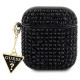 Guess GUA2HDGTPK AirPods 1/2 cover black/black Rhinestone Triangle Charm