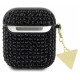 Guess GUA2HDGTPK AirPods 1/2 cover black/black Rhinestone Triangle Charm