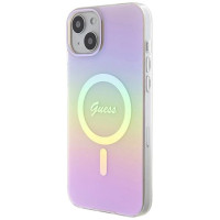 Guess GUHMP15MHITSP iPhone 15 Plus 6.7" pink/pink hardcase IML Iridescent MagSafe