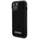 Karl Lagerfeld Rhinestone Logo Metal Plate case for iPhone 15 - black